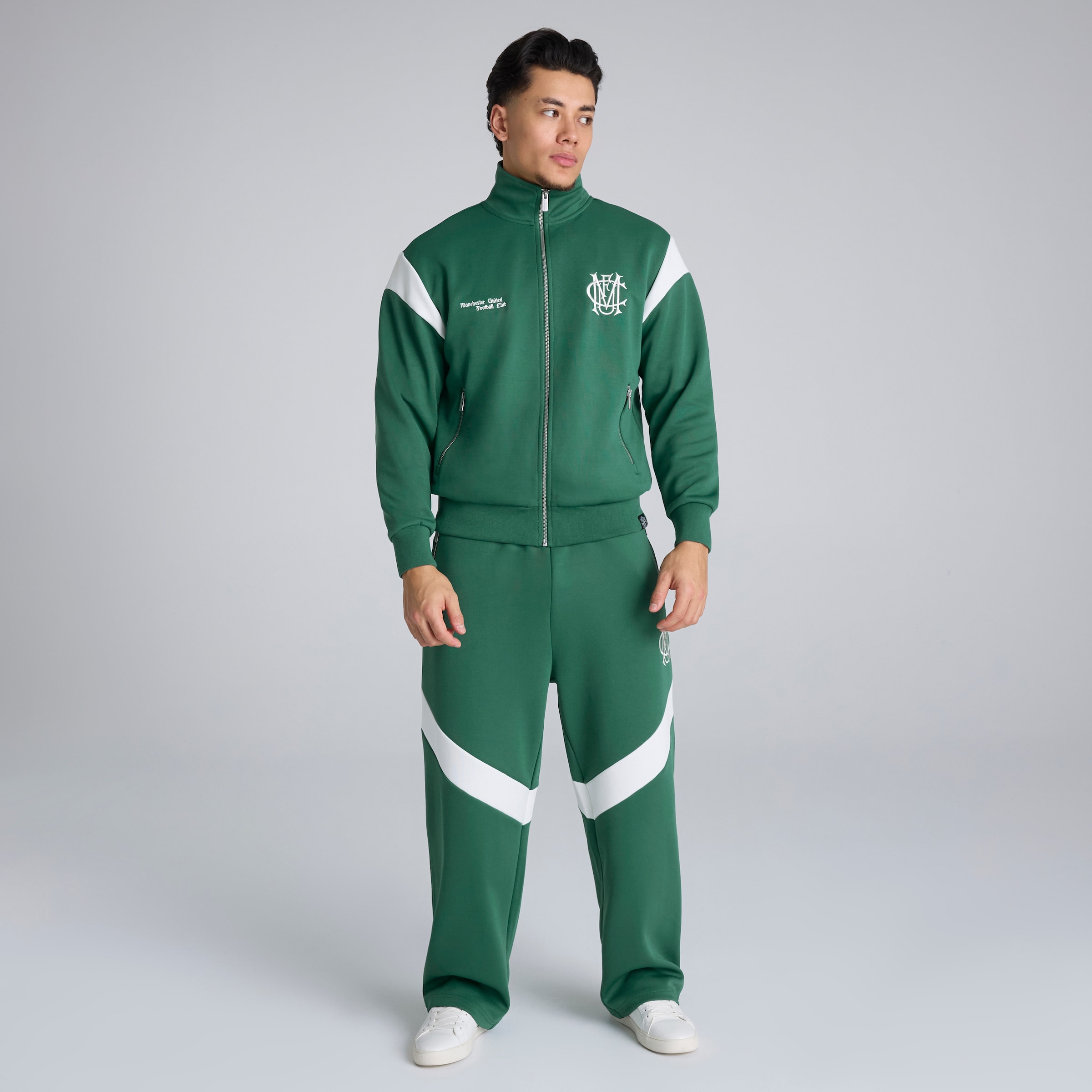 Manchester United Archive Track Jacket Green Green Detail [3-6]