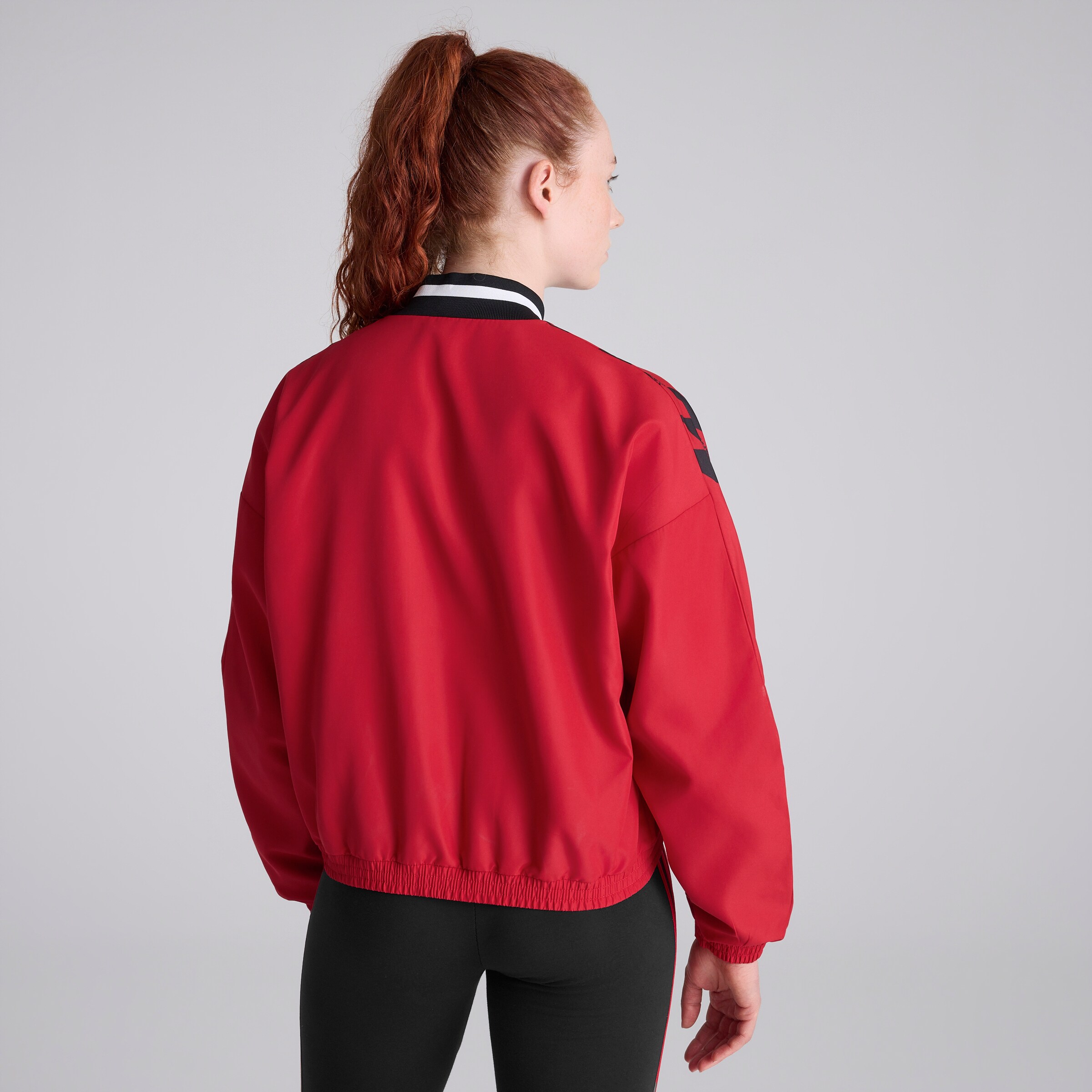 Manchester United x adidas Womens Stadium Track Top Red Red Detail [2-6]