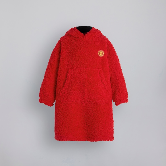 Manchester United Kids Sherpa Hoodie Red Rot