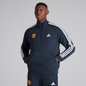 Manchester United x adidas Mens Essentials Fleece 3-Stripes 1/4 Zip Sweatshirt Navy