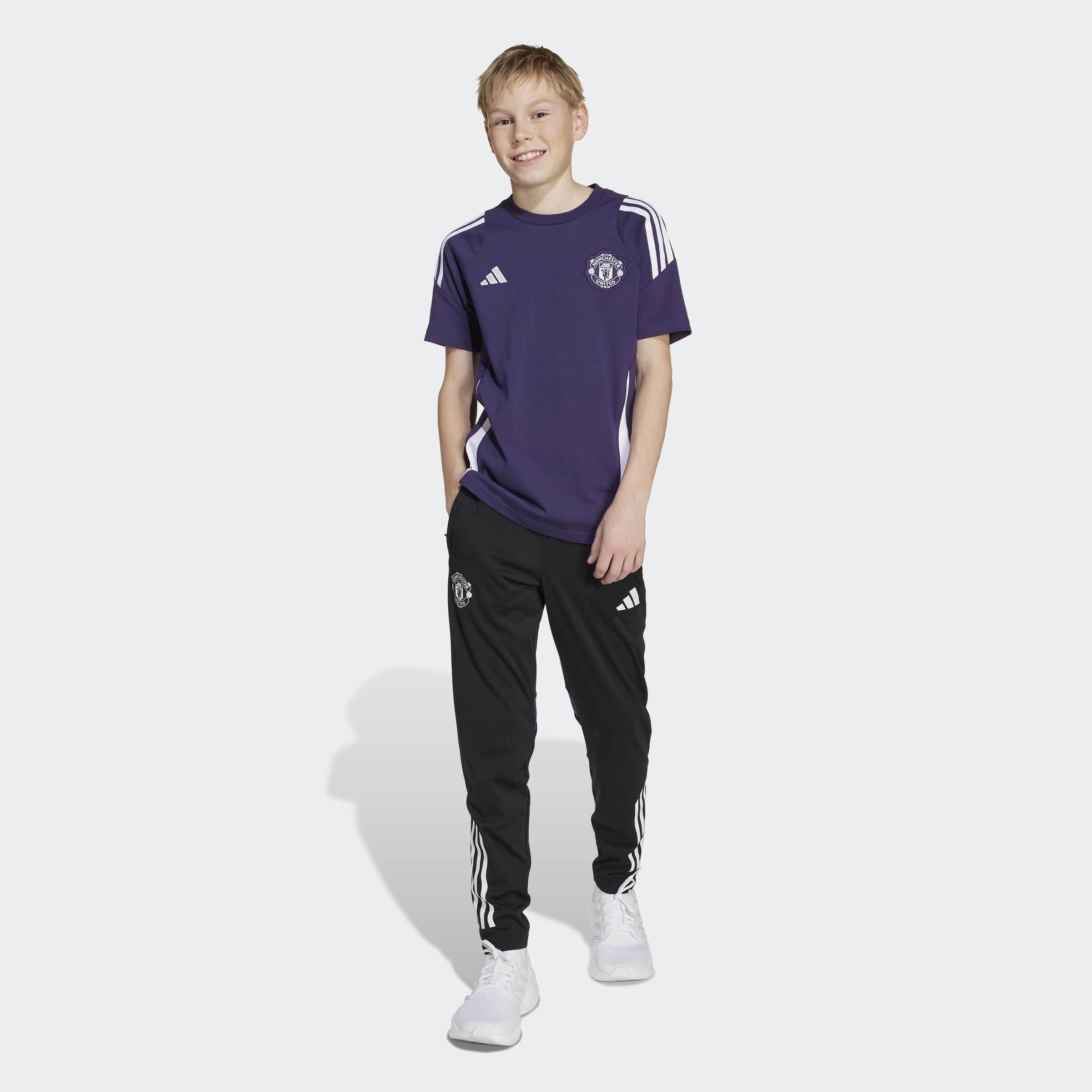 Manchester United Tiro 25 Competition Cotton T-Shirt Kids Violet Détail [4-9]