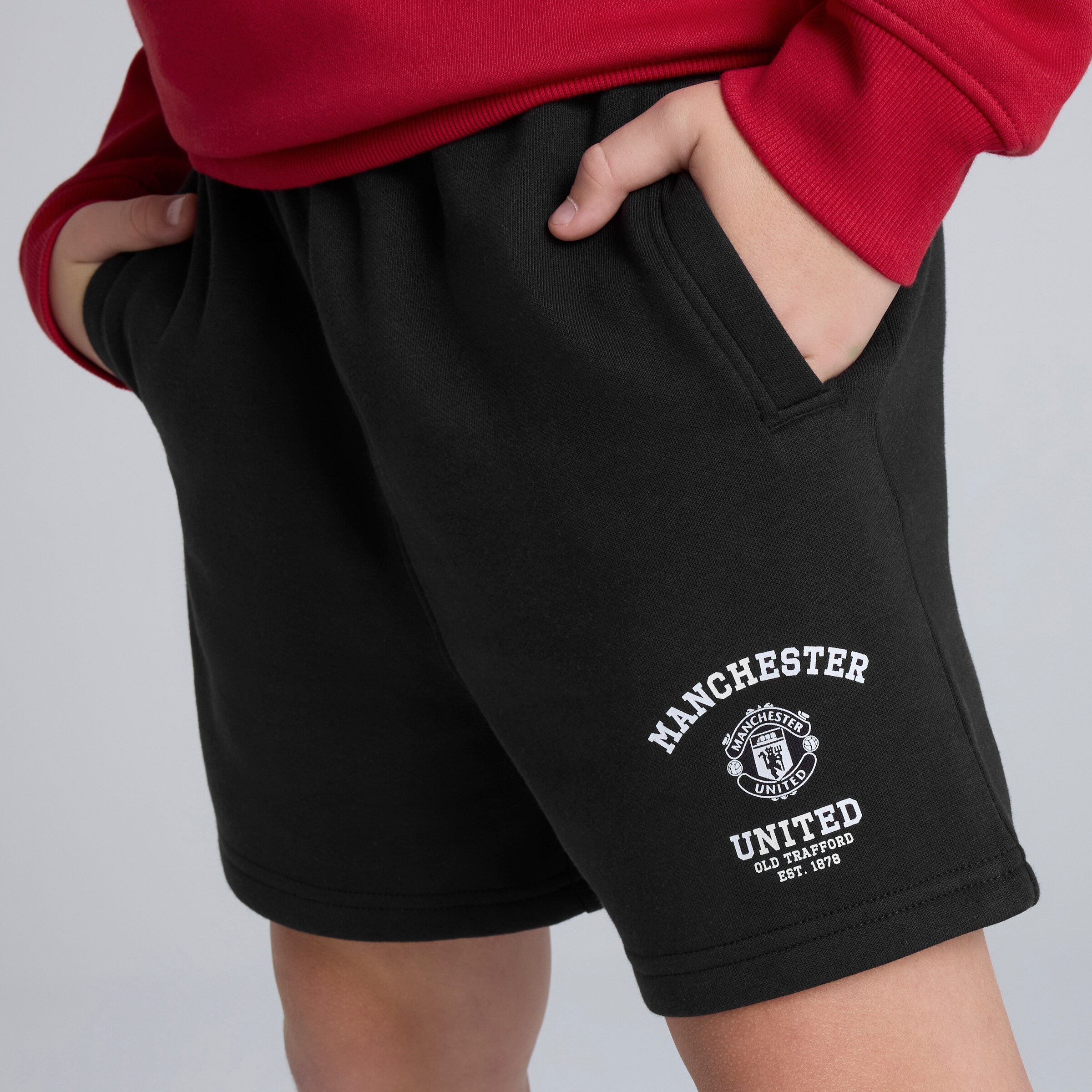 Manchester United Kids Varsity Shorts Black Black Detail [4-4]