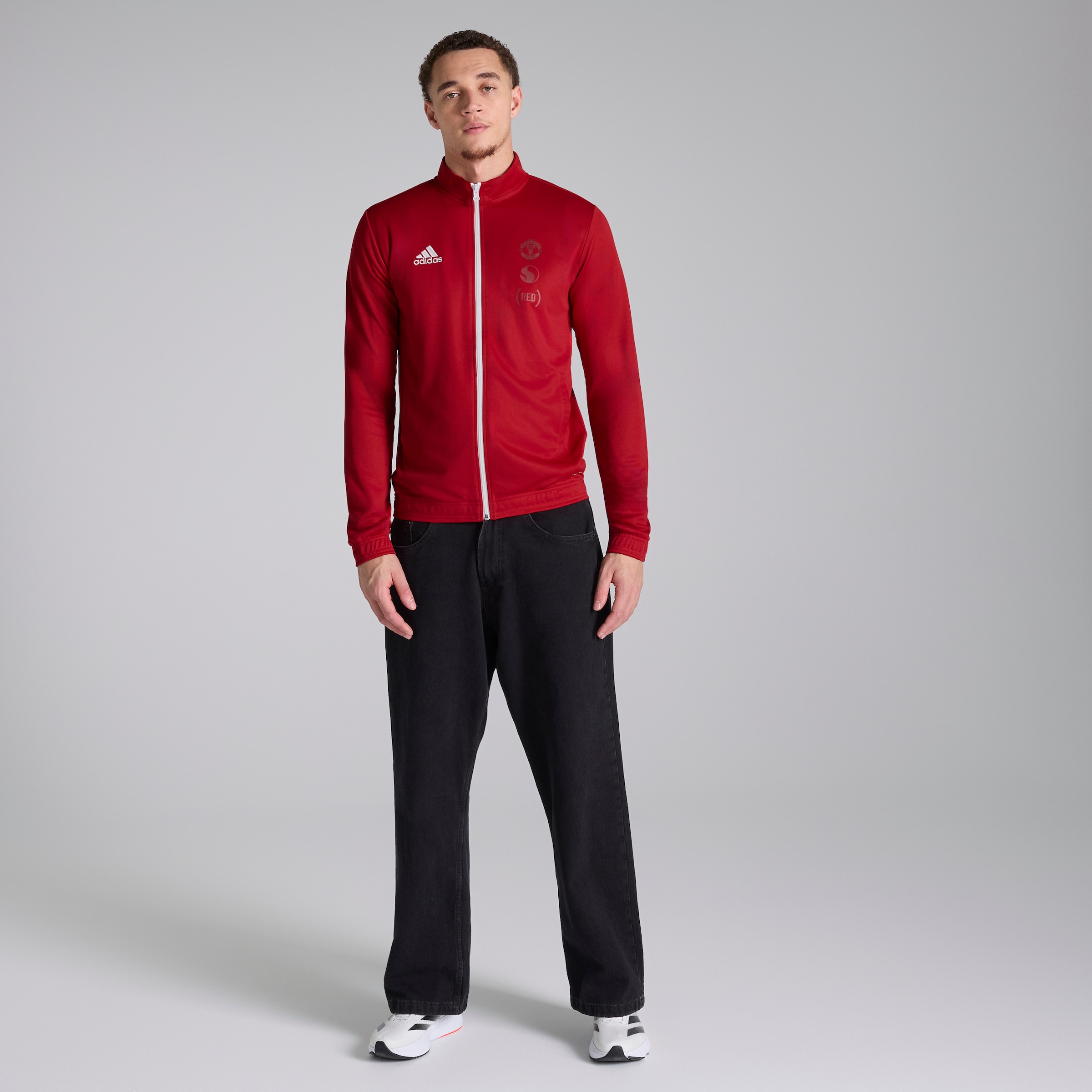 Manchester United x adidas RED4LIFE Track Jacket Red Red Detail [3-8]