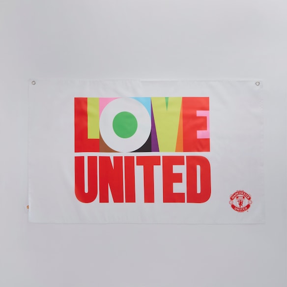 Manchester United Love United Flag White White