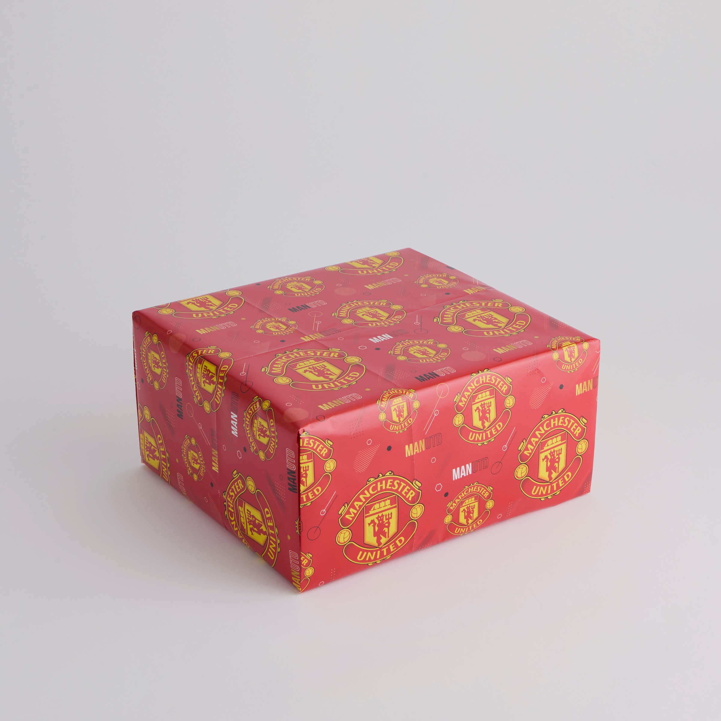 Manchester United Gift Wrap 2 Sheet & Tag Set Red Red Detail [2-4]