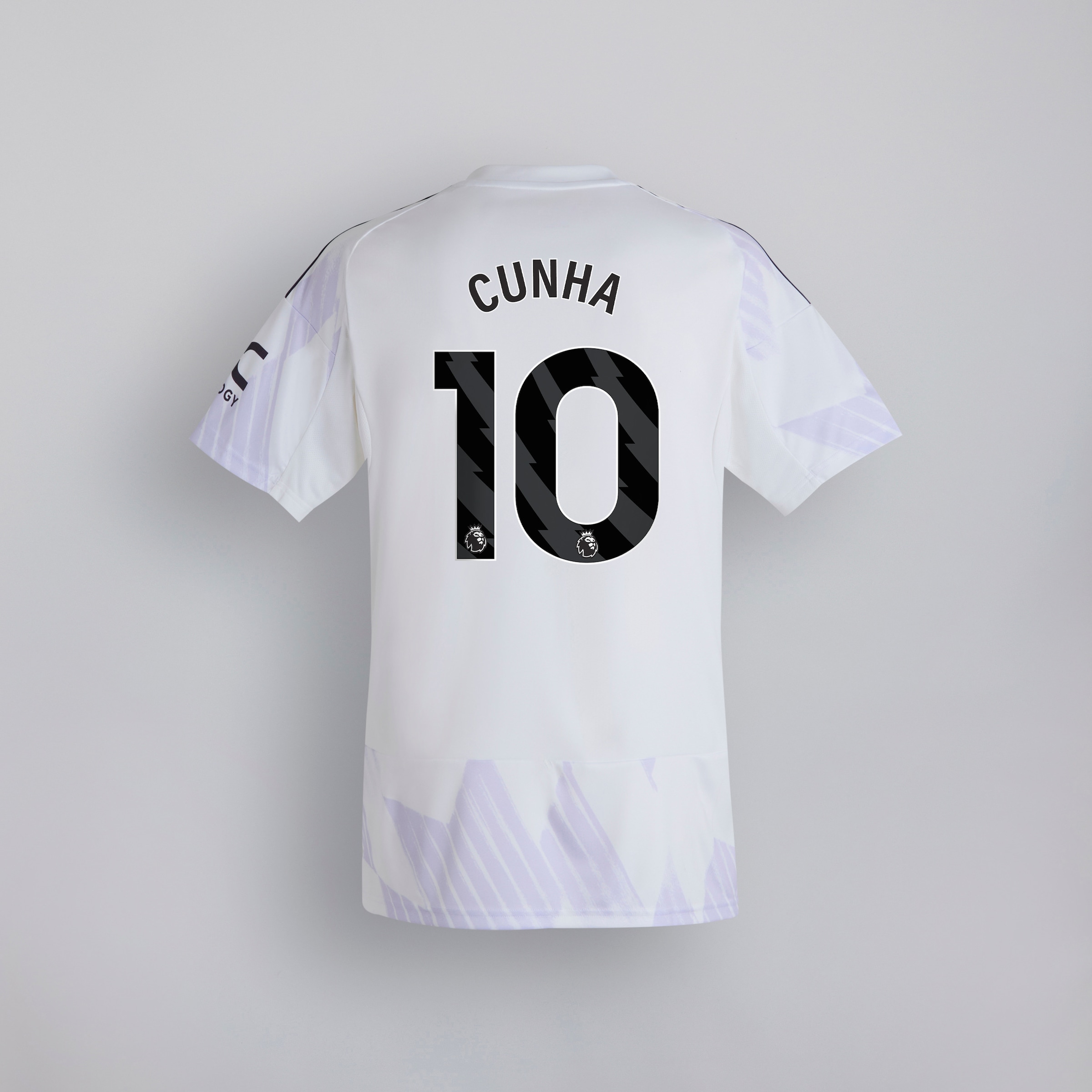 Manchester United 25/26 Away Jersey with Cunha 10 EPL Printing & Badge White