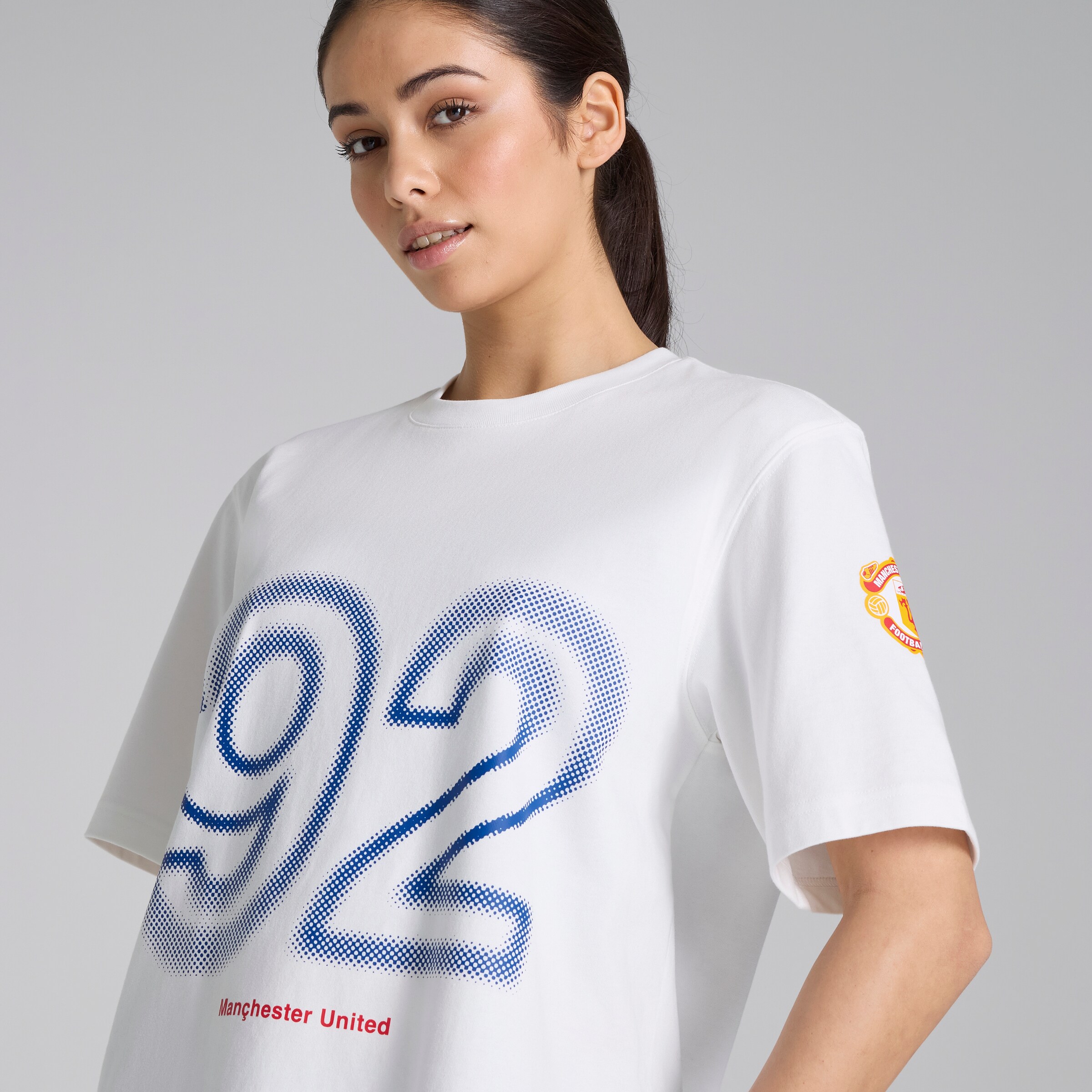 Manchester United x adidas Bringback 90/92 T-Shirt White Blanc Détail [8-8]