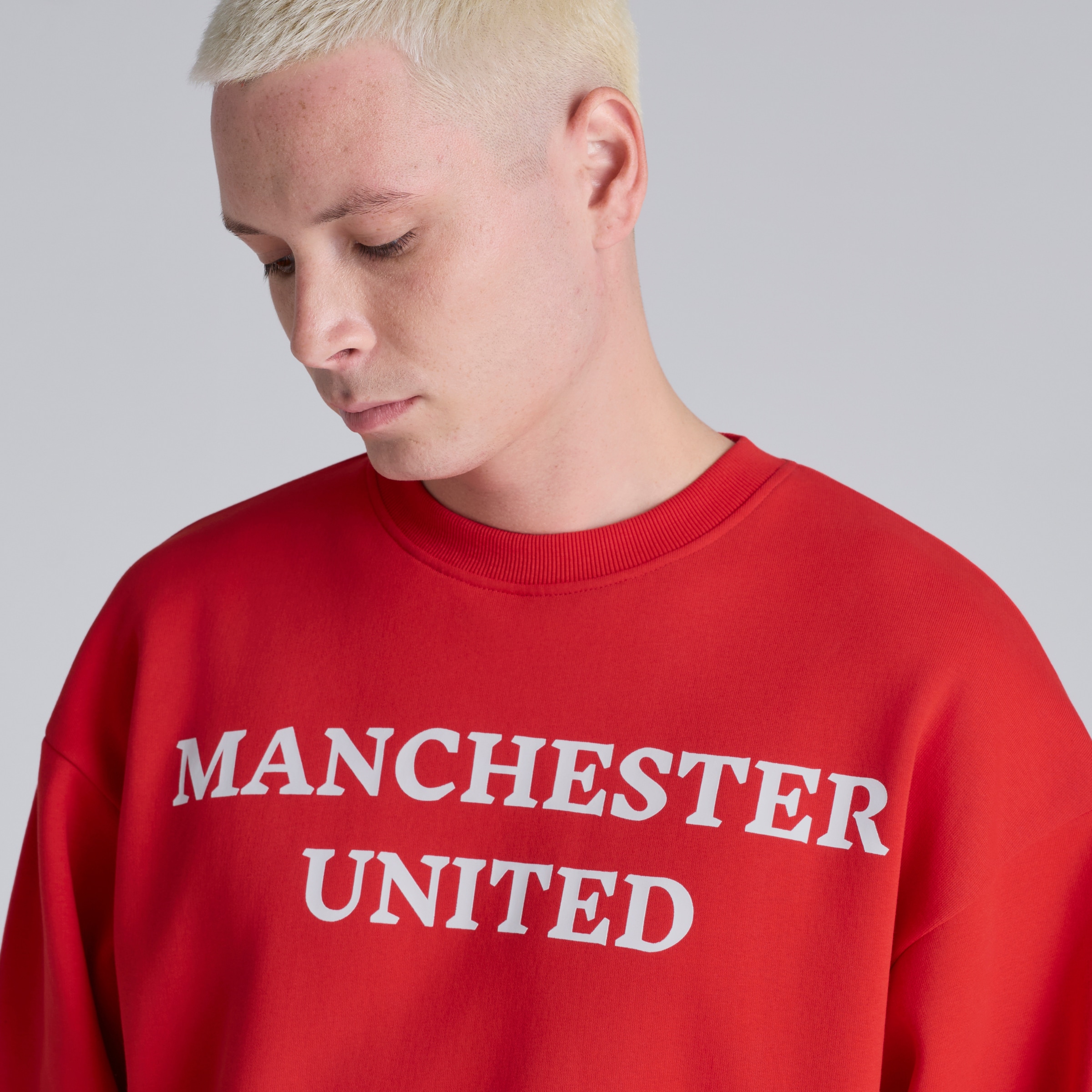 Manchester United Club Colours Sweatshirt Red Rouge Détail [5-5]
