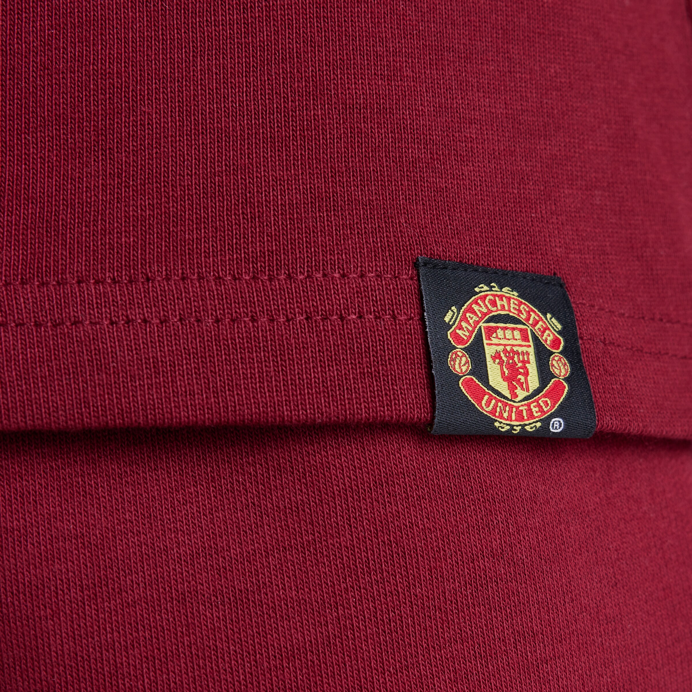 Manchester United Kids MUFC T-Shirt Burgundy Red Detail [6-6]