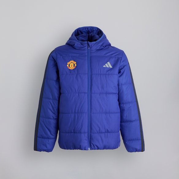 Manchester United x adidas Kids Essentials 3-Stripes Padded Jacket Blue Blue