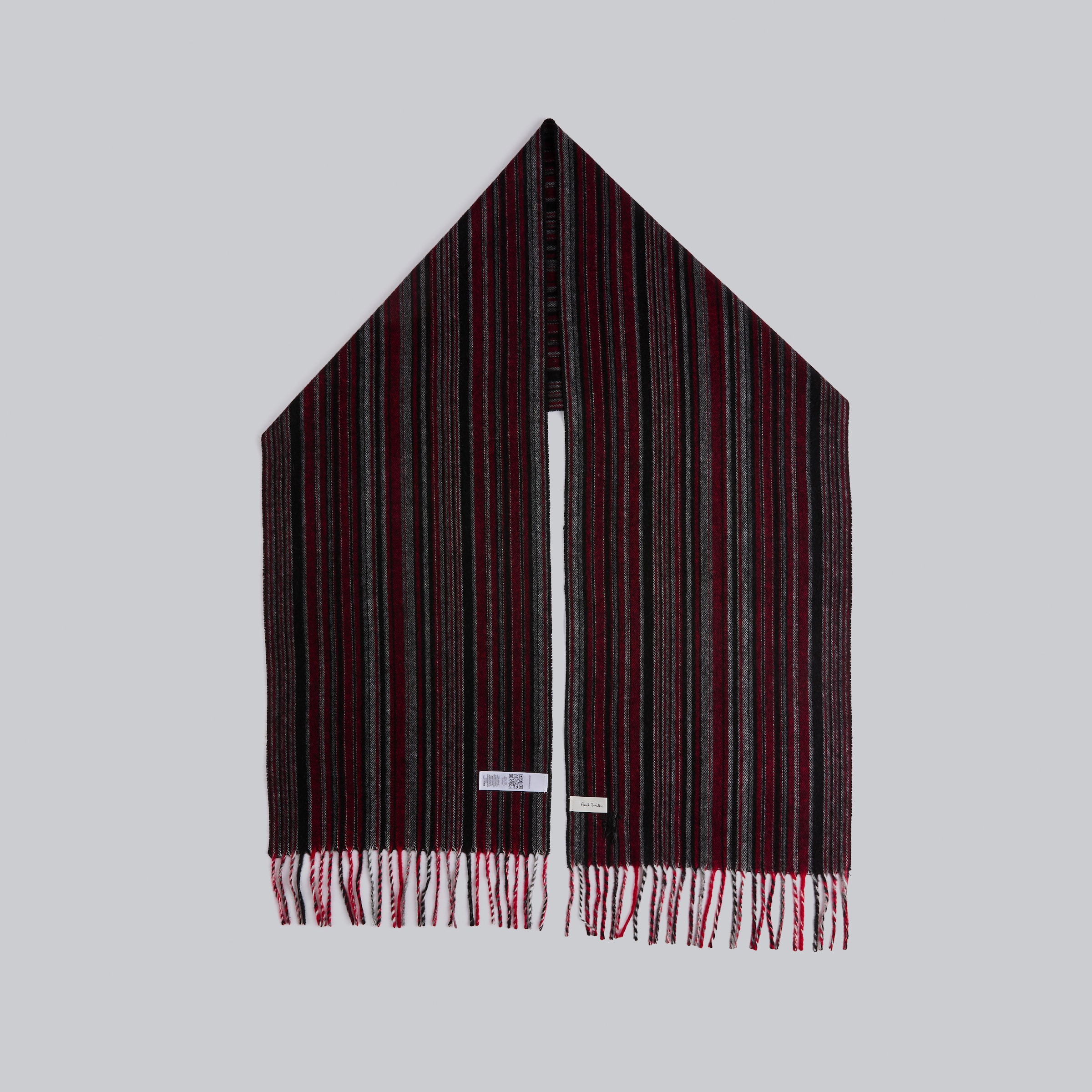 Manchester United x Paul Smith All Over Stripe Scarf Multi Multicolore Détail [2-5]