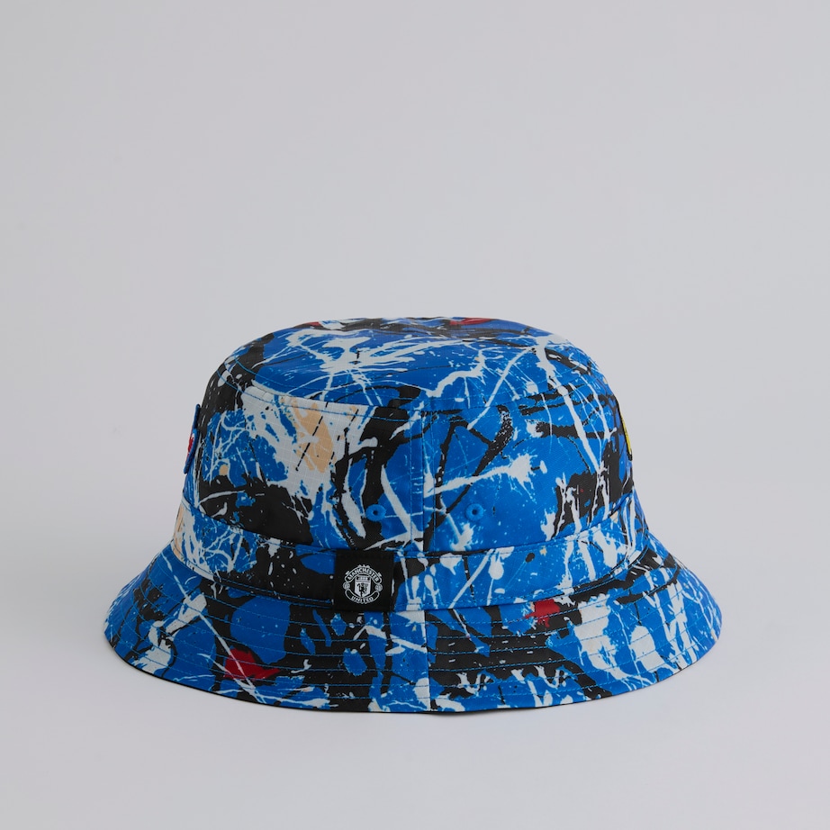 Buy Manchester United x adidas Stone Roses Bucket Hat Blue | Manchester ...