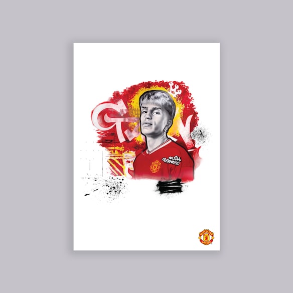 Manchester United Graffiti Garnacho A2 Poster