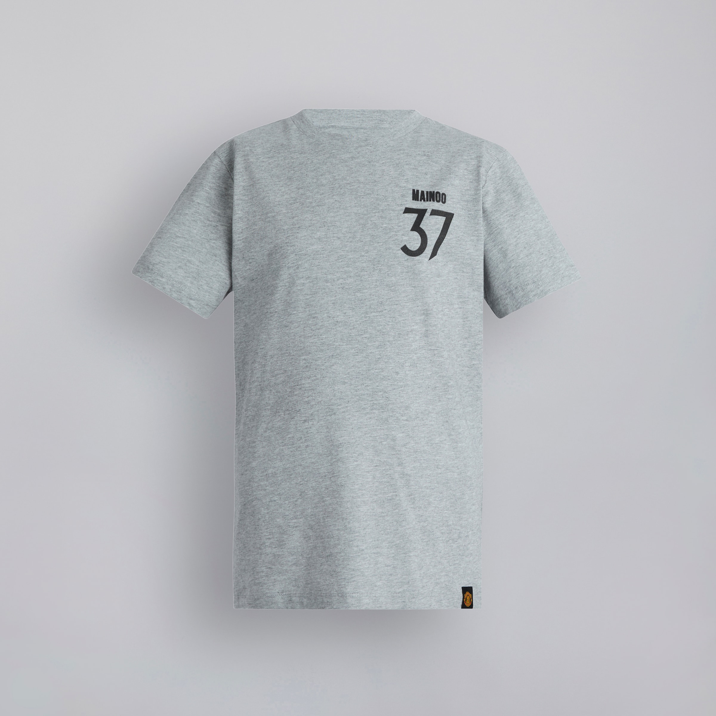 Manchester United Kids Mainoo 37 T-Shirt Grey Marl Grey
