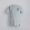 Manchester United Kids Mainoo 37 T-Shirt Grey Marl