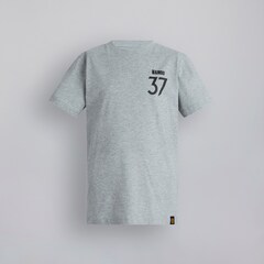 Manchester United Kids Mainoo 37 T-Shirt Grey Marl