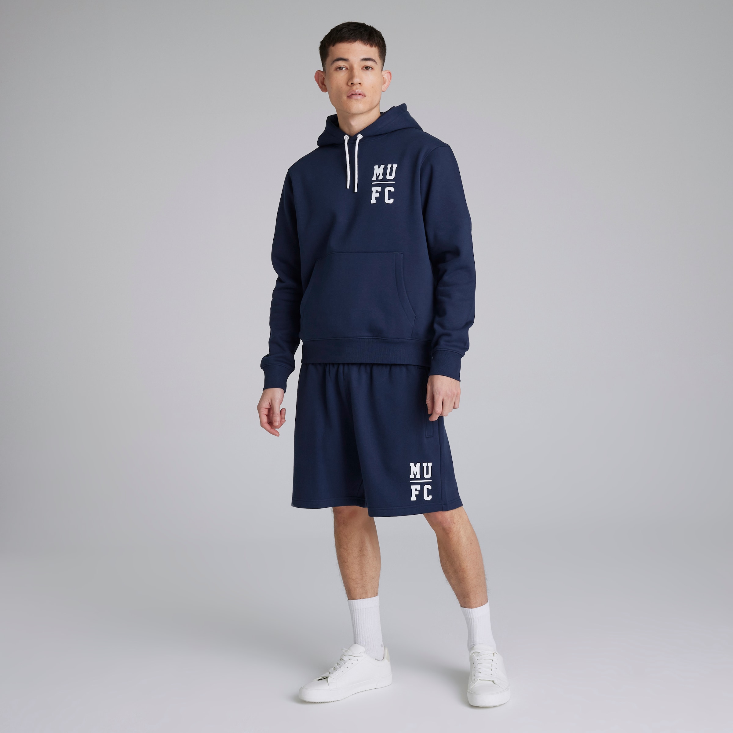 Manchester United Varsity Print Shorts Navy Navy blue Detail [3-5]