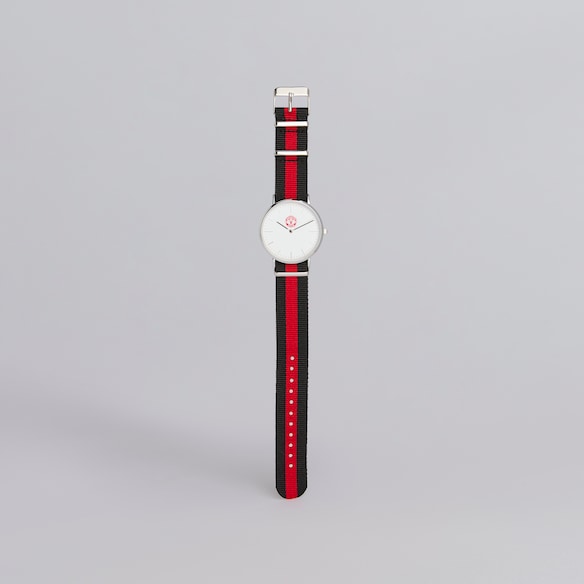 Manchester United Textile Stap Analogue Watch Black