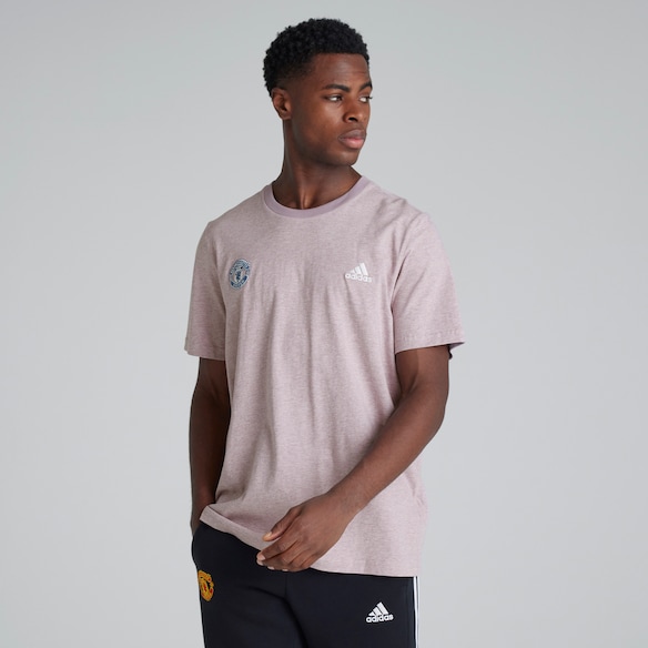 Manchester United x adidas Essentials Melange T-Shirt Pink Pink