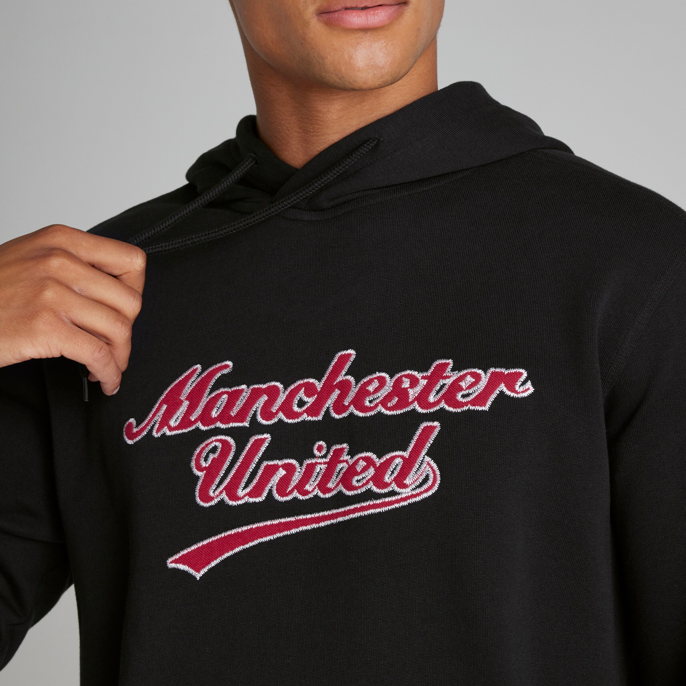 Manchester United x adidas US Pack Hoodie Black 黑色 细节 [4-6]