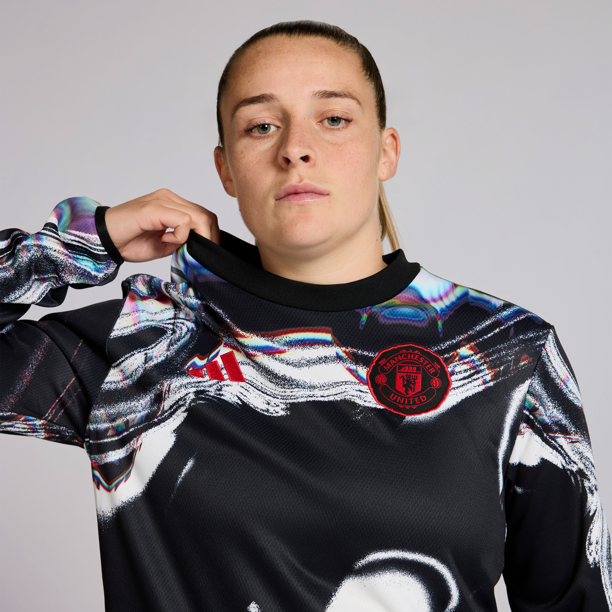 Manchester United 25/26 Pre Match Warm Top Black Detail [4-5]