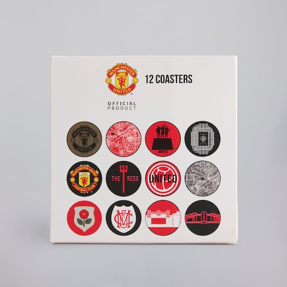 Manchester United Pack of 12 Coasters Multi Multi