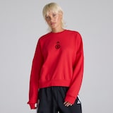 Manchester United x adidas Womens Essentials Feelcozy Sweatshirt Red