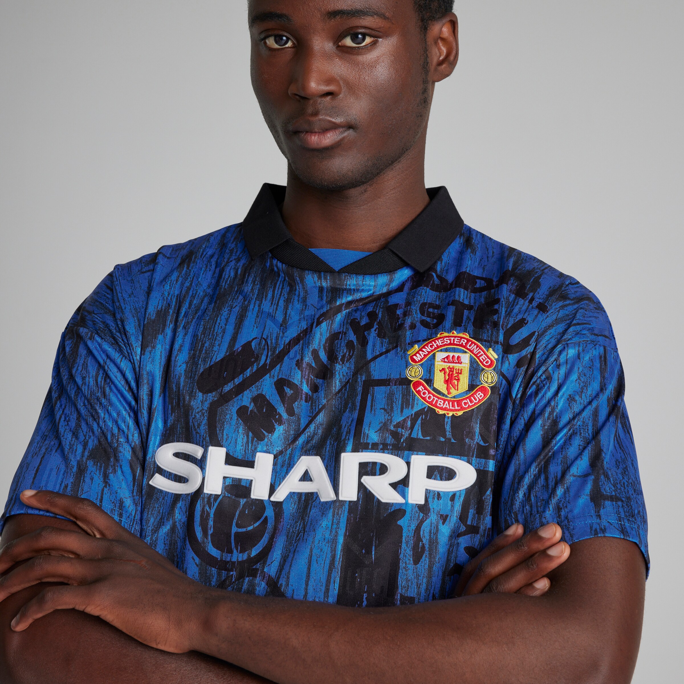Buy Manchester United 1992-93 Away Shirt Blue | Manchester