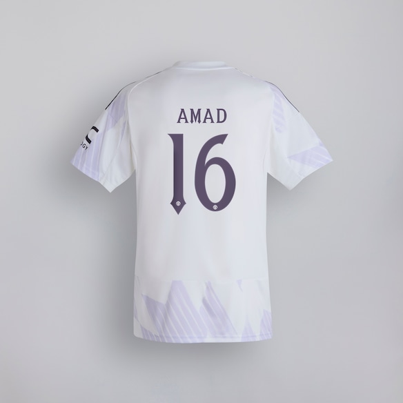 Manchester United 25/26 Away Jersey with Amad 16 Club Printing White