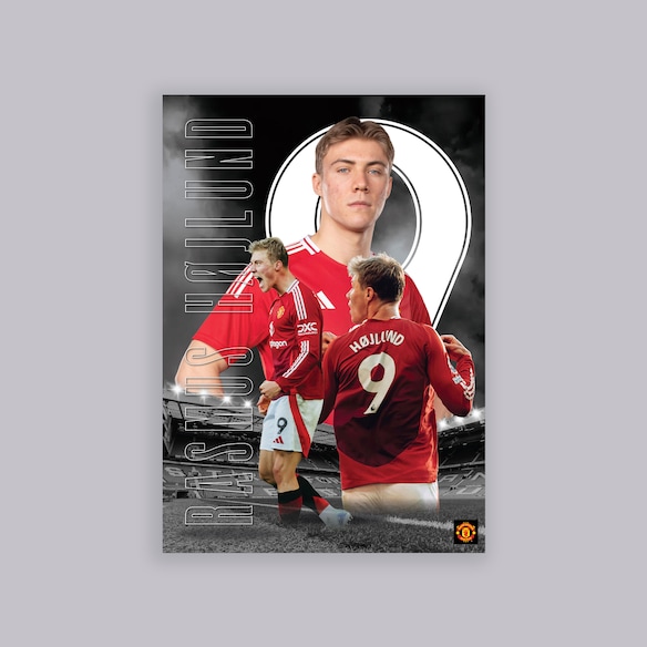 Manchester United Hojlund Core Photo A2 Poster Black