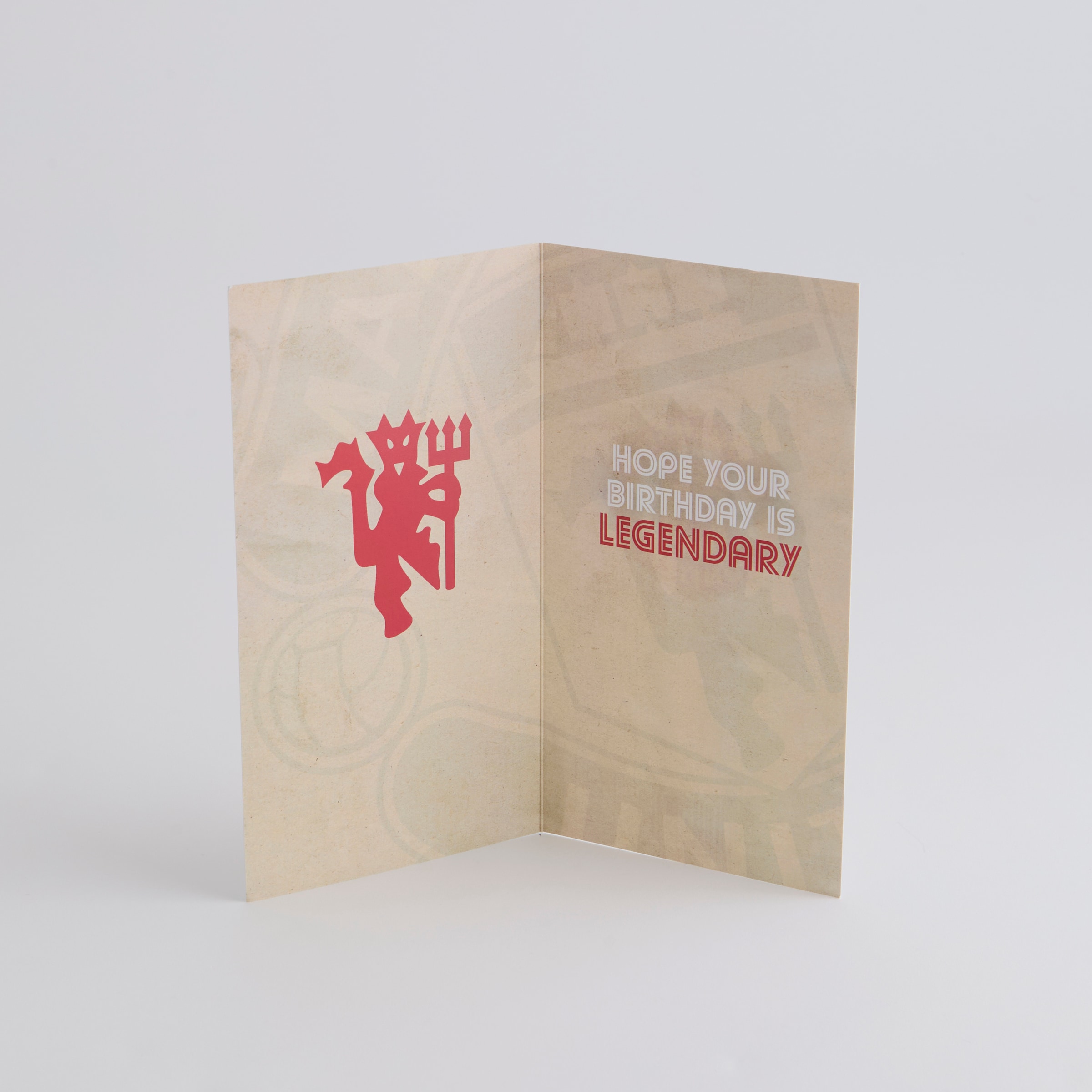 Manchester United Retro Shirt Greeting Card Red Red Detail [3-4]
