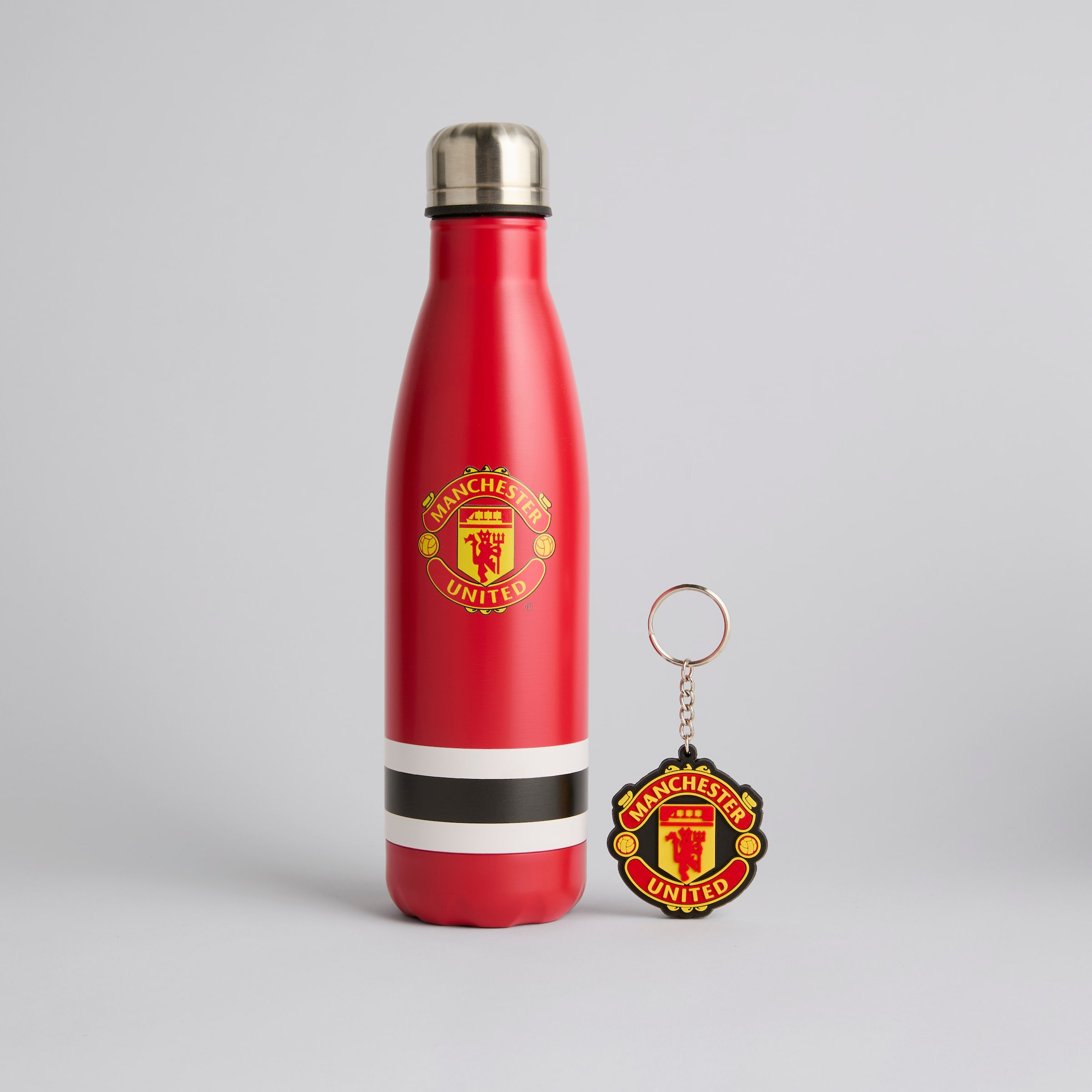 Manchester United Bottle and Keyring Set Red Red Detail [2-4]