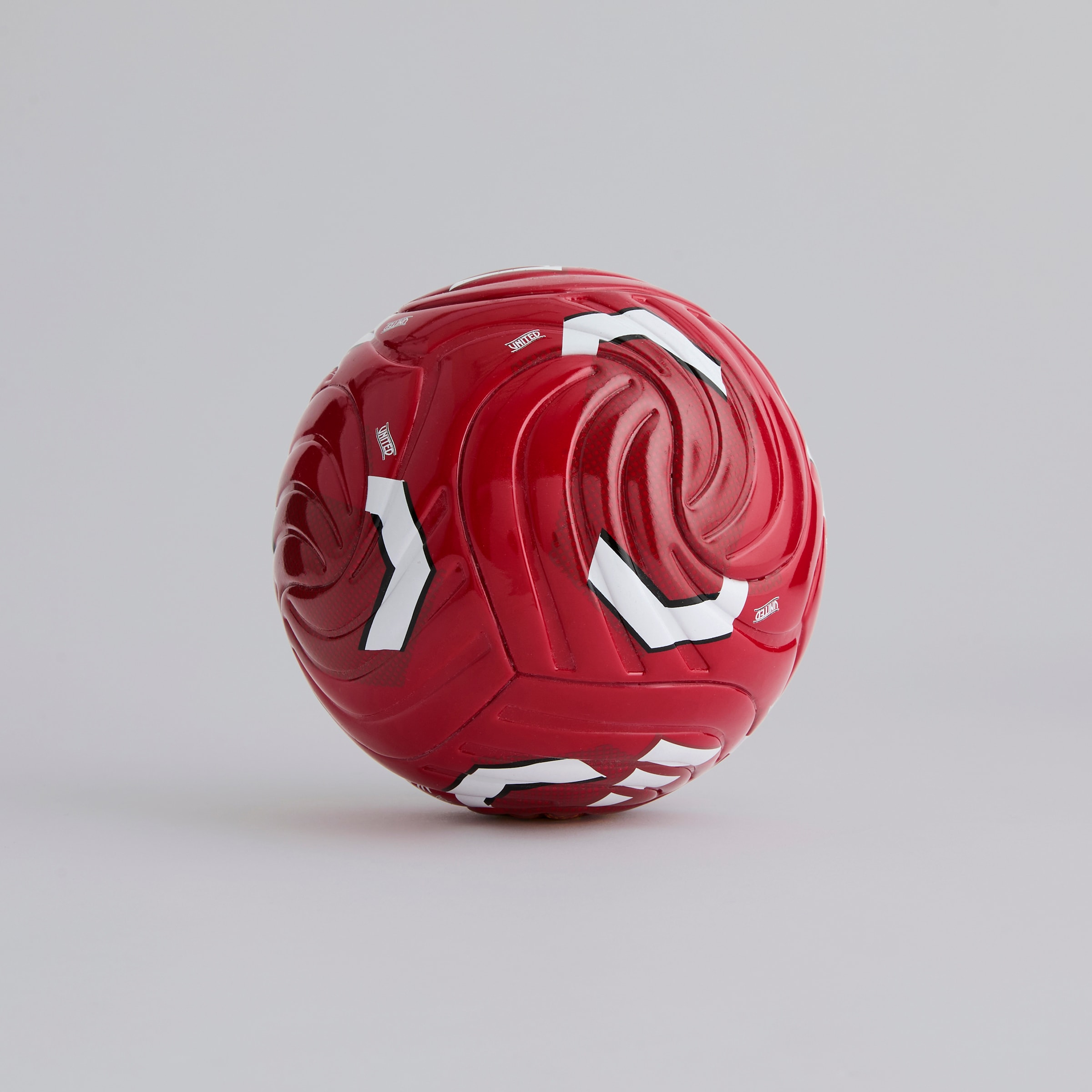 Manchester United x adidas Home Club Football Size 1 Red Red Detail [2-4]