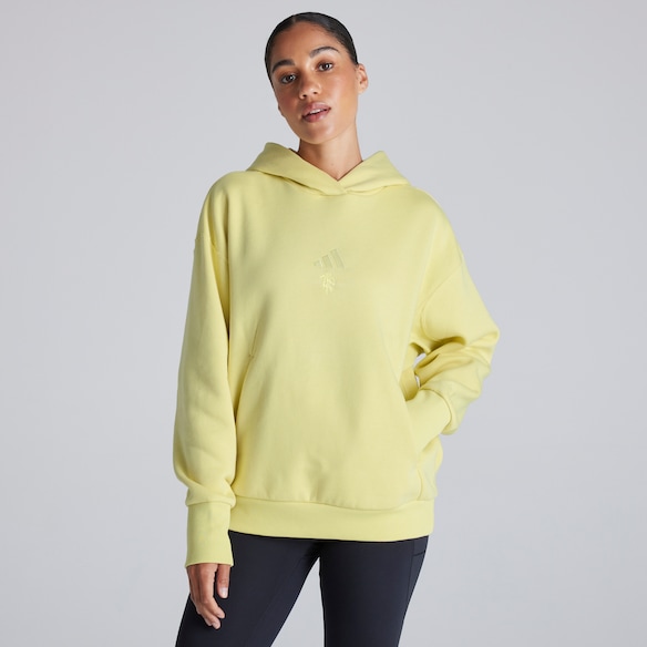 Manchester United x adidas Womens ALL SZN Fleece Hoodie Yellow Yellow