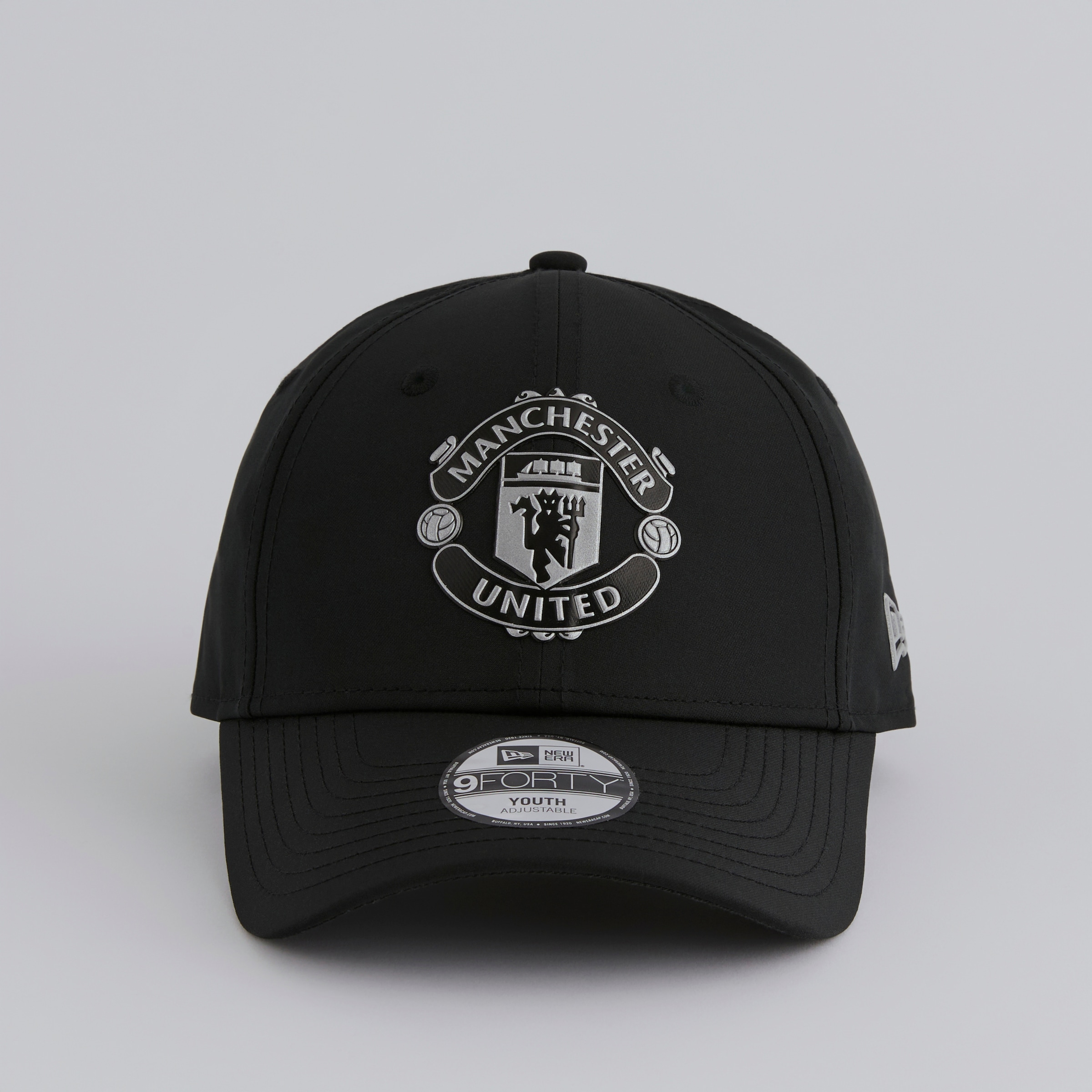 Manchester United x New Era Kids Reflective Crest 9Forty Cap Black Black