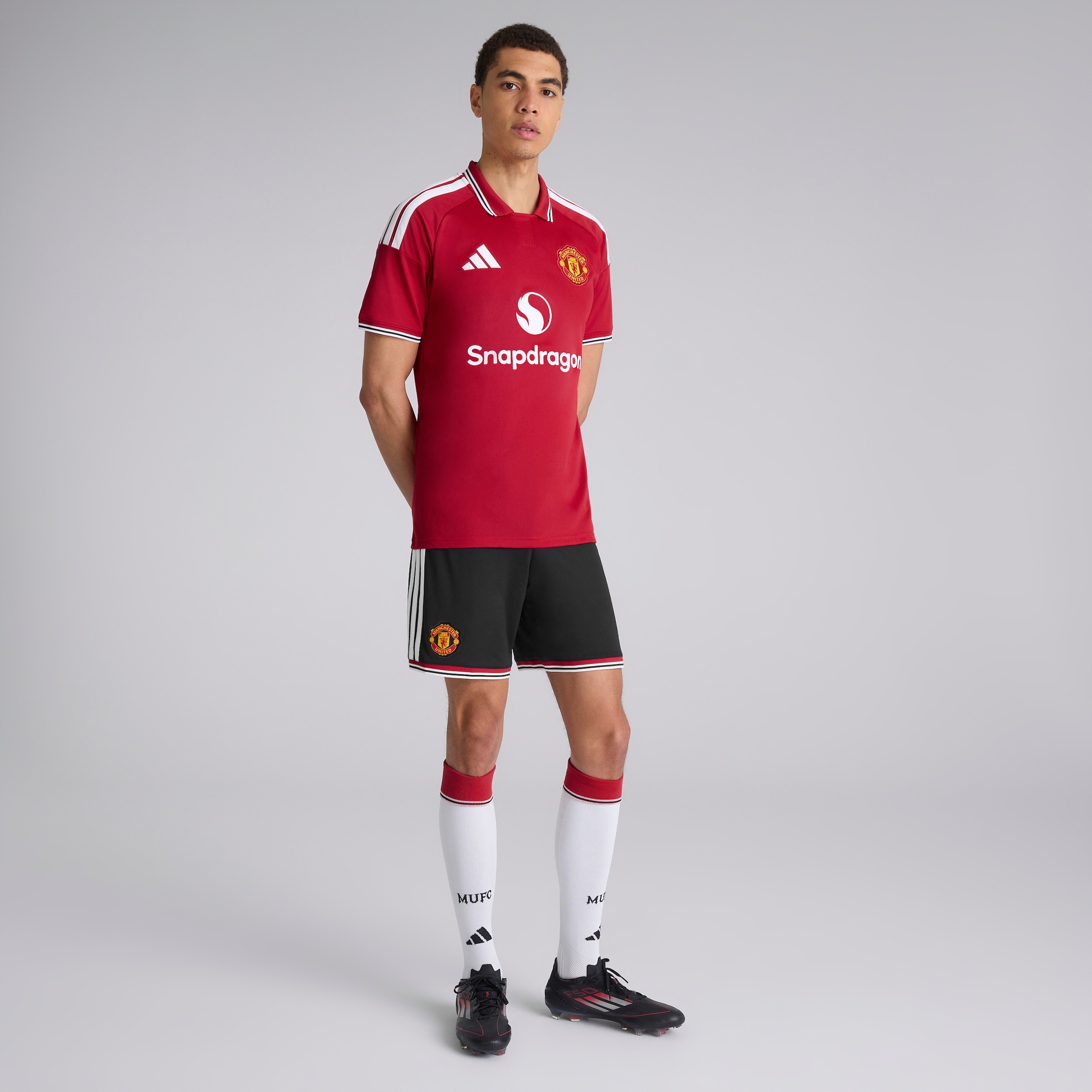 Manchester United 26/27 Home Shorts Black Noir Détail [3-5]