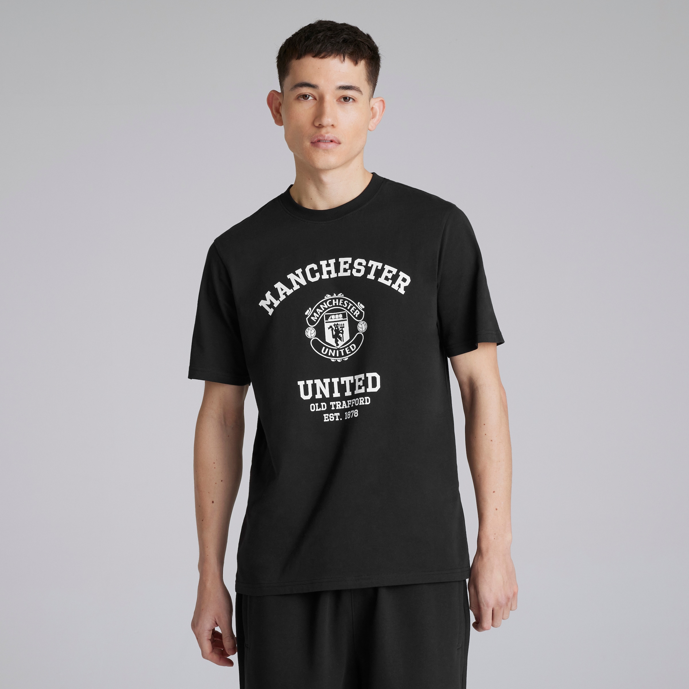 Manchester United Varsity T-Shirt Black Black