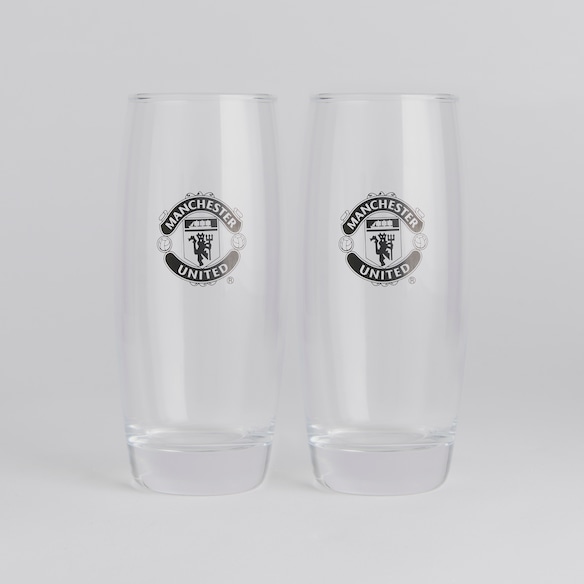 Manchester United High Tumbler 2 Pack Clear