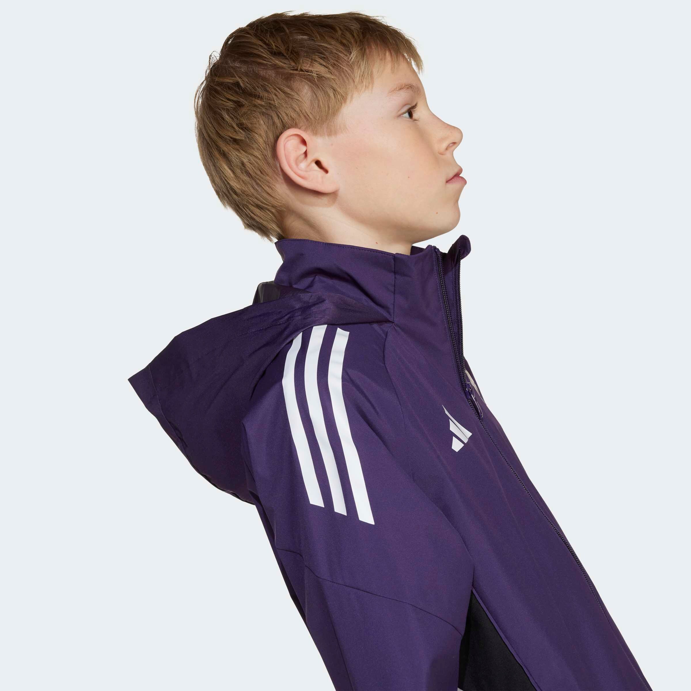 Manchester United Tiro 25 Competition All-Weather Jacket Kids Violet Détail [4-9]