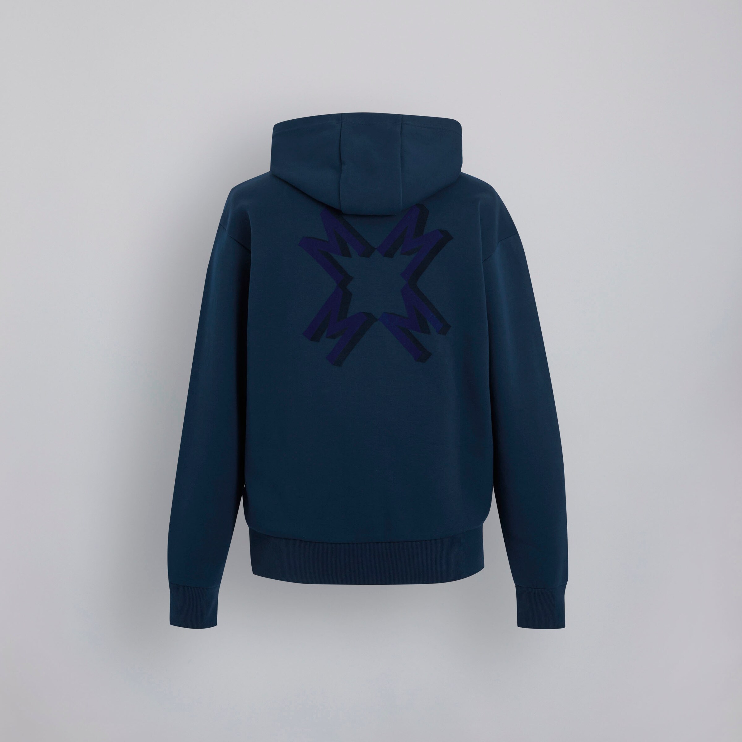 Manchester United Hoodie double maille saisonnier Bleu Détail [8-8]