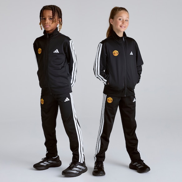 Manchester United x adidas Kids Essentials CLIMACOOL Tracksuit Black Black