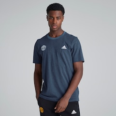 Manchester United x adidas Essentials Melange T-Shirt Blue