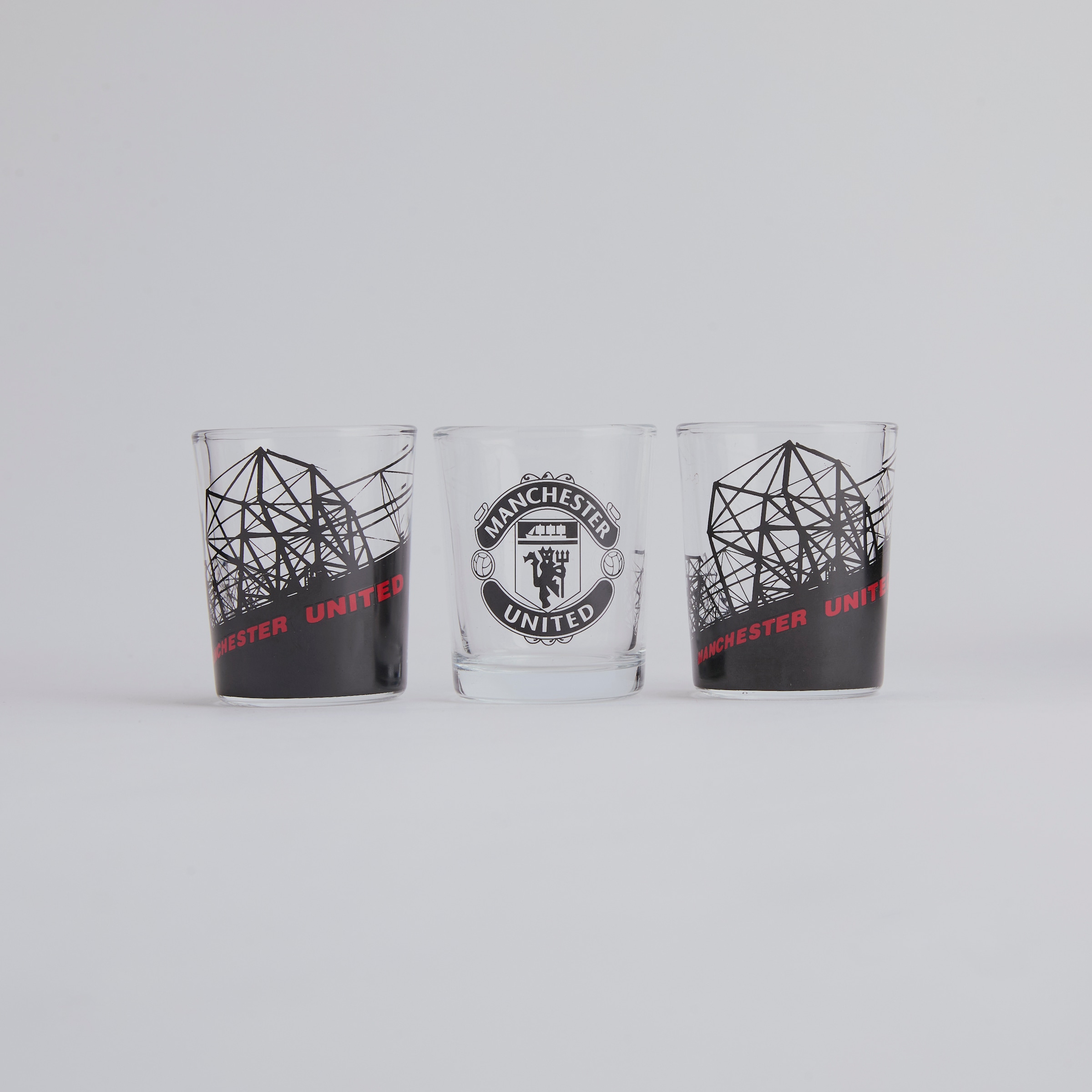 Manchester United Old Trafford Shot Glasses 3 Pack Clear N/a