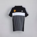 Manchester United x adidas Kids Tiberio 3-Stripes Colourblock T-Shirt Black