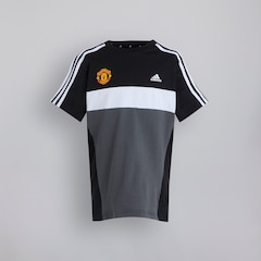Manchester United x adidas Kids Tiberio 3-Stripes Colourblock T-Shirt Black