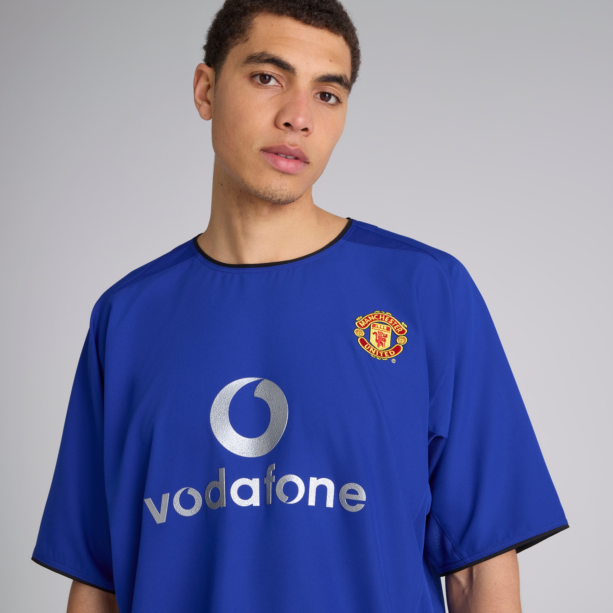 Manchester United 2002-03 Retro Third Shirt Blue Blue Detail [4-5]