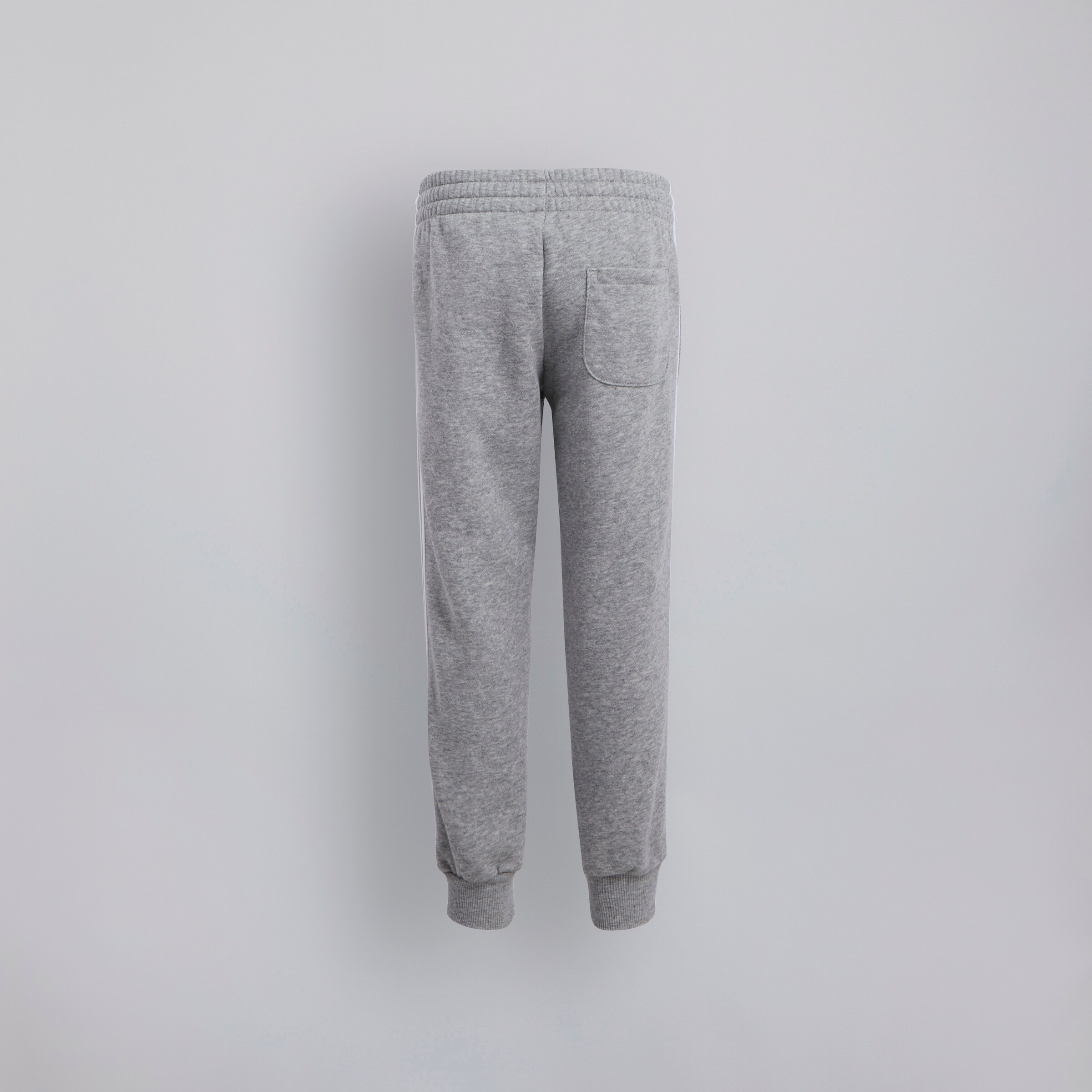 Manchester United x adidas Little Kids Essential 3-Stripes Joggers Grey Marl Detail [2-2]