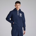 Manchester United Mens Varsity Back Print Overhead Hoodie Navy