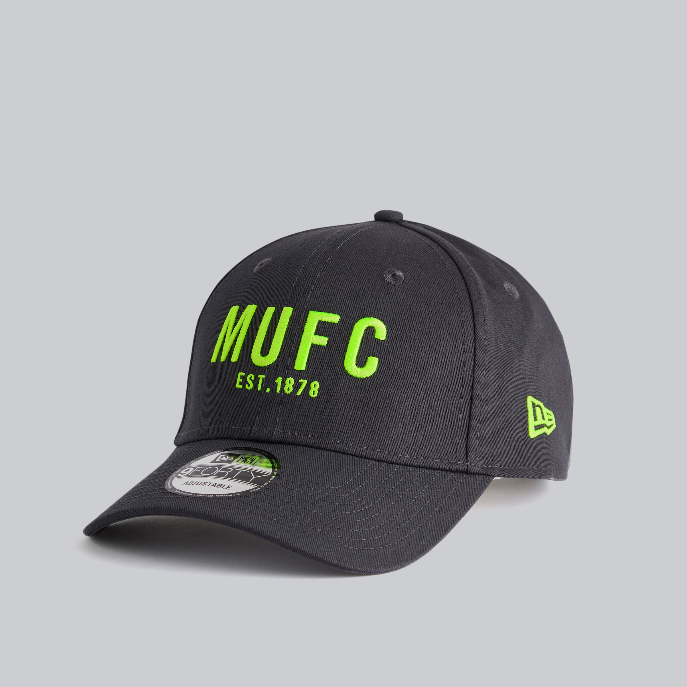 Manchester United x New Era Neon MUFC 9Forty Cap Grey Grey Detail [1-5]