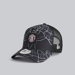 Manchester United x New Era AOP Trucker Cap Black